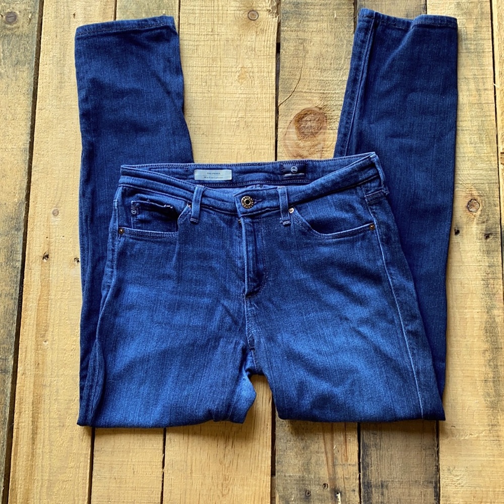Used Adriano Goldschmied “The Prima” Mid-Rise Blue Jeans
